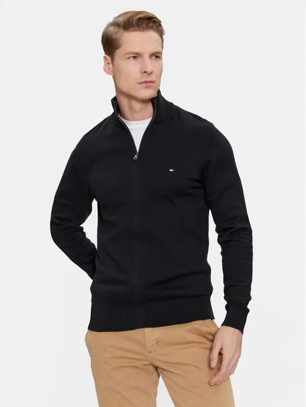 Tommy Hilfiger Tommy Hilfiger Kardigan MW0MW28050 Crna Regular Fit