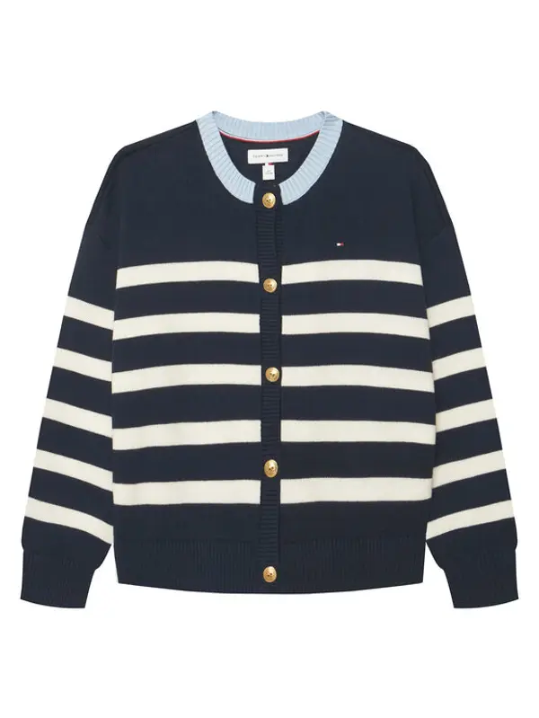 Tommy Hilfiger Tommy Hilfiger Kardigan Nautical Stripes KG0KG09696 Bijela Regular Fit