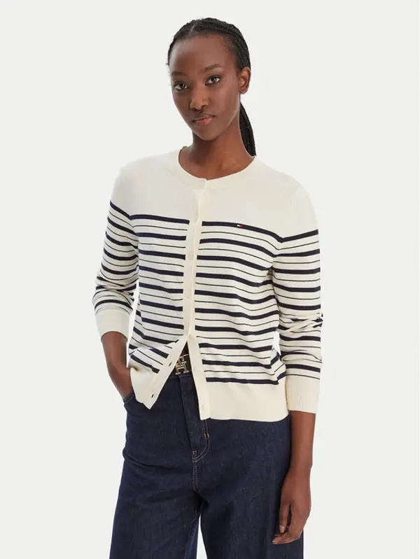 Tommy Hilfiger Tommy Hilfiger Kardigan WW0WW42370 Bež Regular Fit