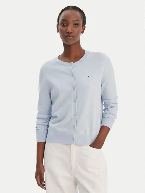 Tommy Hilfiger Tommy Hilfiger Kardigan WW0WW42370 Svijetloplava Regular Fit