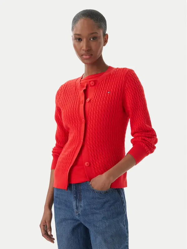 Tommy Hilfiger Tommy Hilfiger Kardigan WW0WW43329 Crvena Regular Fit
