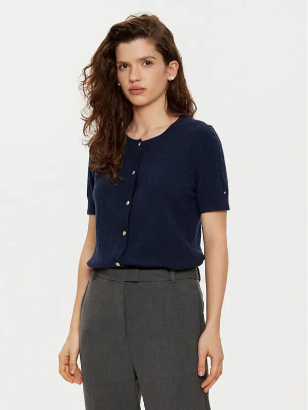 Tommy Hilfiger Tommy Hilfiger Kardigan WW0WW43958 Tamnoplava Regular Fit