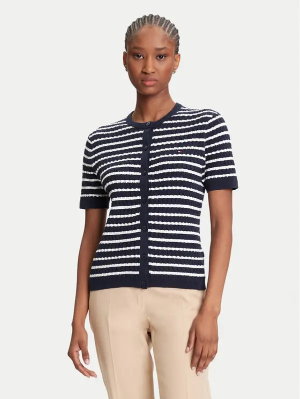 Tommy Hilfiger Tommy Hilfiger Kardigan WW0WW45707 Tamnoplava Slim Fit