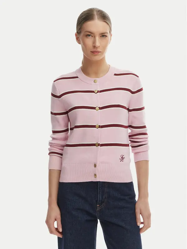 Tommy Hilfiger Tommy Hilfiger Kardigan WW0WW49617 Ružičasta Regular Fit