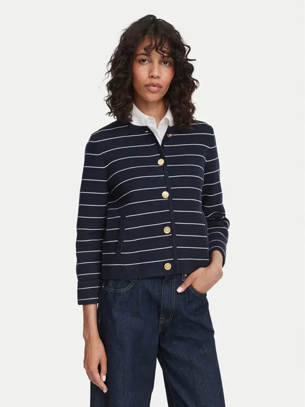 Tommy Hilfiger Tommy Hilfiger Kardigan WW0WW50088 Tamnoplava Regular Fit