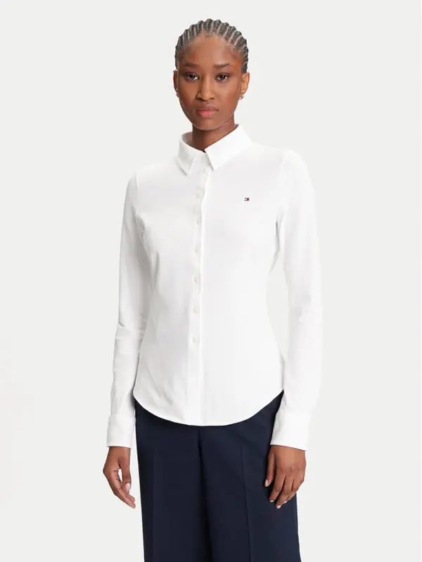 Tommy Hilfiger Tommy Hilfiger Košulja 1985 WW0WW43528 Écru Slim Fit