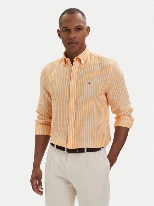 Tommy Hilfiger Tommy Hilfiger Košulja Bengal MW0MW42400 Svijetlo narančasta Regular Fit