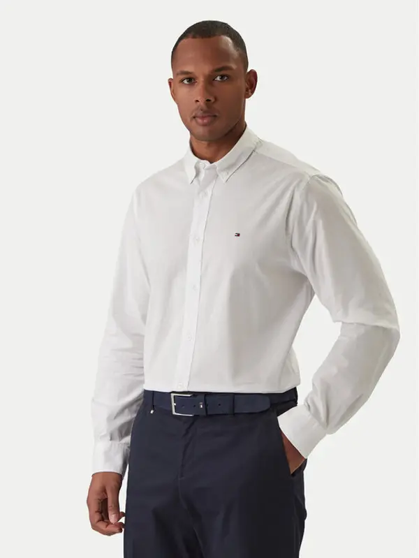 Tommy Hilfiger Tommy Hilfiger Košulja Core Flex Poplin MW0MW25035 Bijela Regular Fit