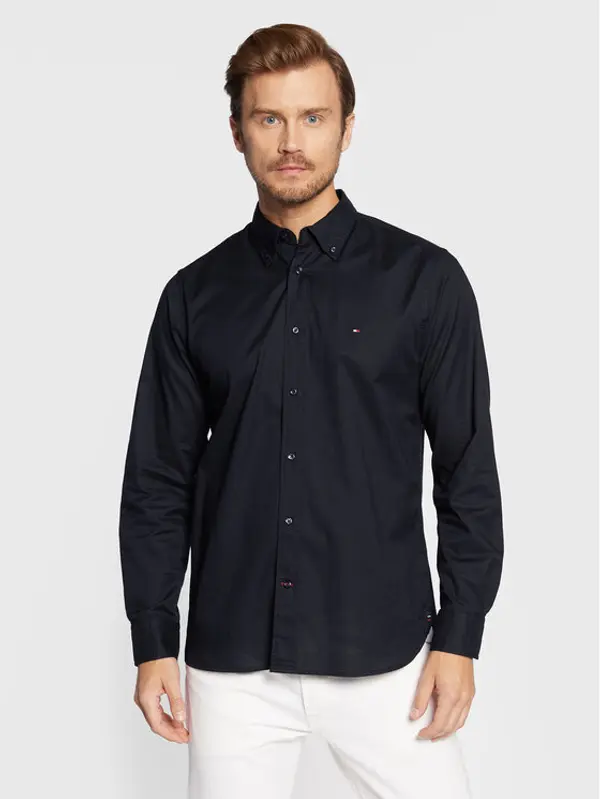 Tommy Hilfiger Tommy Hilfiger Košulja Core Flex Poplin MW0MW25035 Tamnoplava Regular Fit