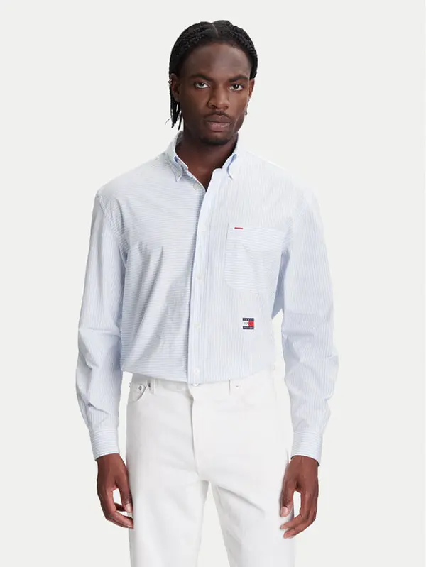 Tommy Hilfiger Tommy Hilfiger Košulja F1 Movie Bengal MW0MW41382 Svijetloplava Regular Fit