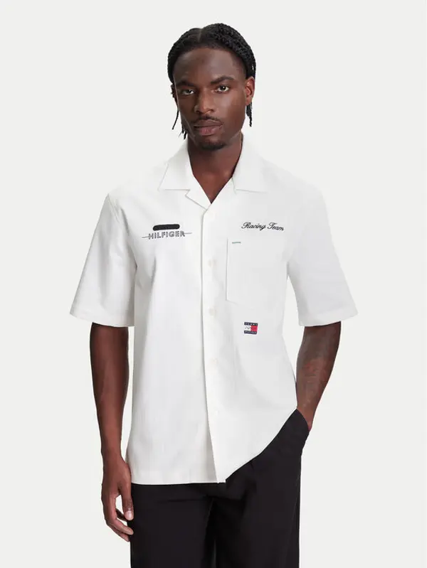Tommy Hilfiger Tommy Hilfiger Košulja F1 Movie Mechanics MW0MW41476 Écru Boxy Fit