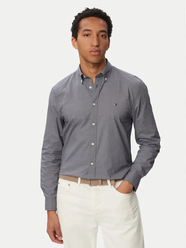 Tommy Hilfiger Tommy Hilfiger Košulja Flex MW0MW43317 Siva Regular Fit