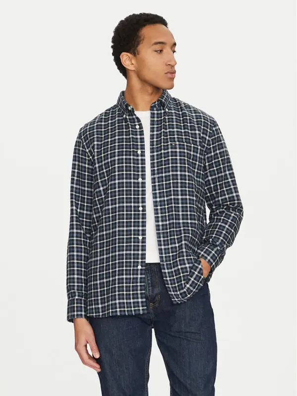 Tommy Hilfiger Tommy Hilfiger Košulja Gingham MW0MW37573 Tamnoplava Regular Fit