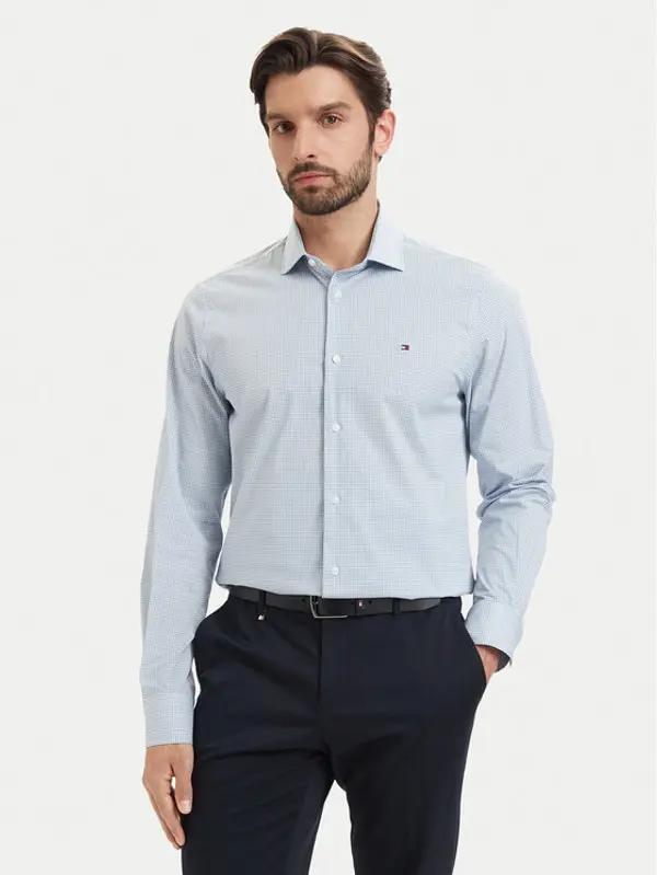 Tommy Hilfiger Tommy Hilfiger Košulja Gingham MW0MW42931 Svijetlo plava Regular Fit