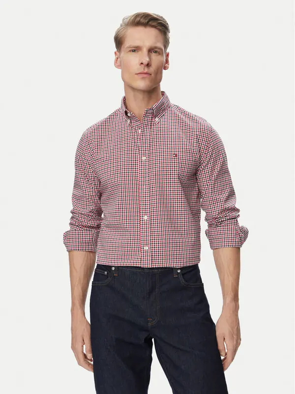Tommy Hilfiger Tommy Hilfiger Košulja Gingham MW0MW43319 Crvena Regular Fit