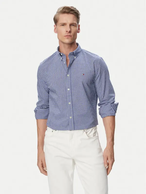 Tommy Hilfiger Tommy Hilfiger Košulja Gingham MW0MW43319 Plava Regular Fit