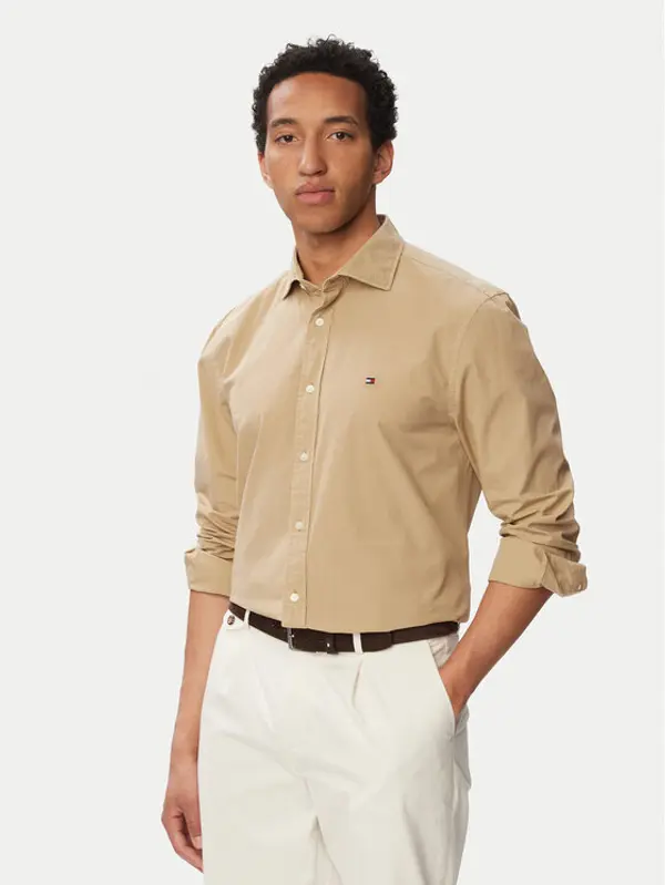 Tommy Hilfiger Tommy Hilfiger Košulja Gmd MW0MW43298 Bež Regular Fit