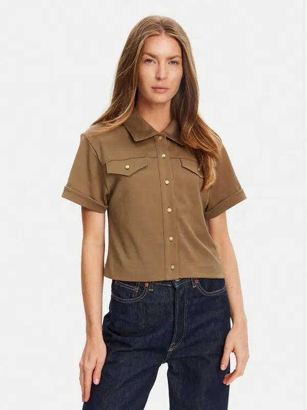 Tommy Hilfiger Tommy Hilfiger Košulja Gold Button WW0WW44626 Smeđa Regular Fit