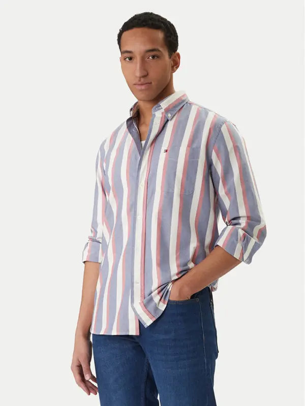 Tommy Hilfiger Tommy Hilfiger Košulja Heritage MW0MW41695 Ljubičasta Regular Fit