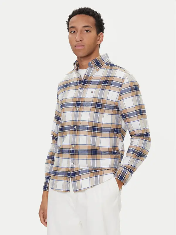 Tommy Hilfiger Tommy Hilfiger Košulja Hero MW0MW40473 Bež Regular Fit