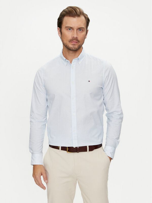 Tommy Hilfiger Tommy Hilfiger Košulja Micro Foulard MW0MW35813 Plava Slim Fit