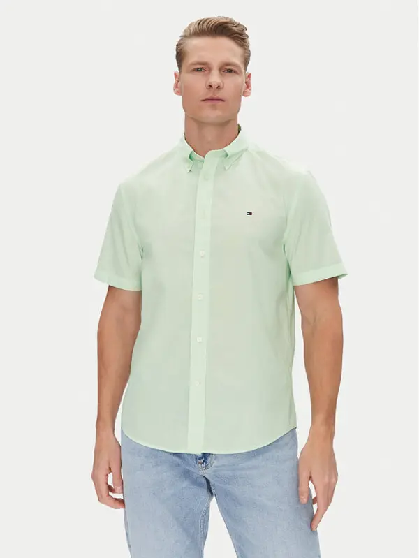 Tommy Hilfiger Tommy Hilfiger Košulja MW0MW37584 Zelena Regular Fit