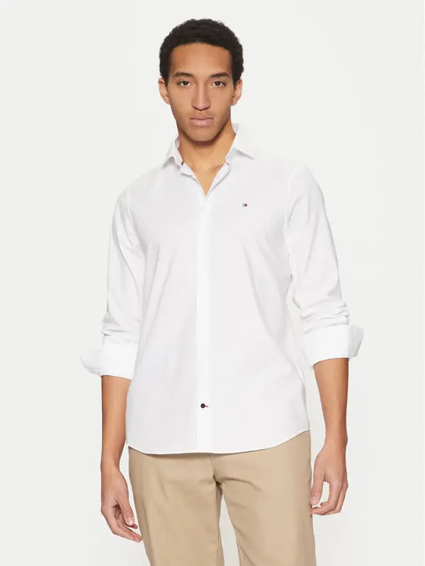Tommy Hilfiger Tommy Hilfiger Košulja MW0MW37597 Bijela Slim Fit