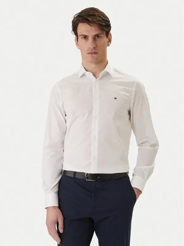 Tommy Hilfiger Tommy Hilfiger Košulja MW0MW38347 Bijela Slim Fit