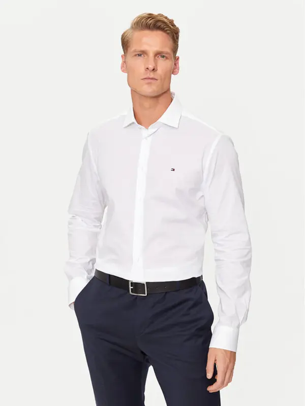 Tommy Hilfiger Tommy Hilfiger Košulja MW0MW38347 Bijela Slim Fit