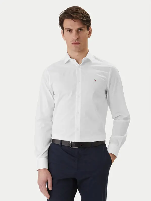Tommy Hilfiger Tommy Hilfiger Košulja MW0MW38347 Bijela Slim Fit