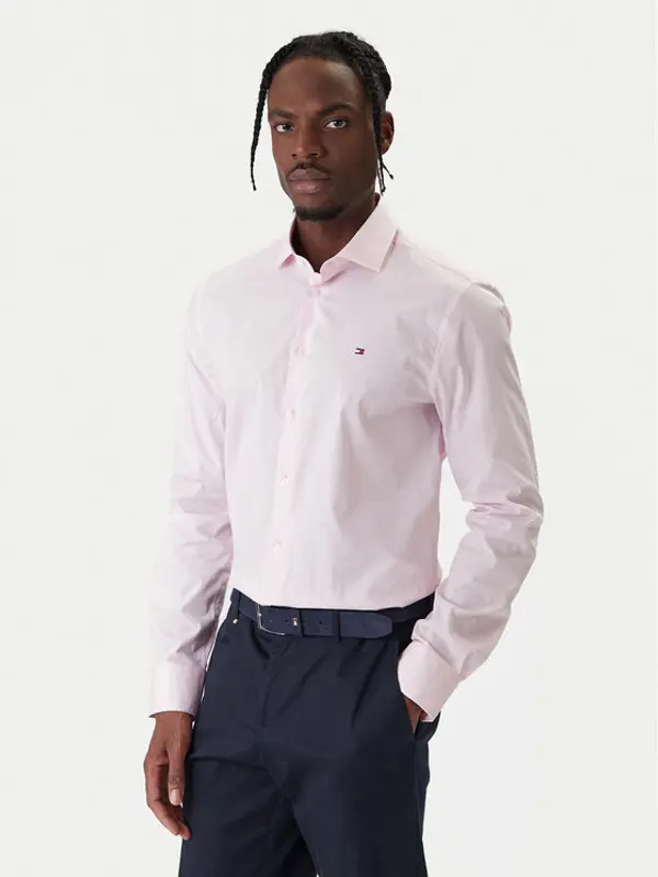 Tommy Hilfiger Tommy Hilfiger Košulja MW0MW38347 Ružičasta Slim Fit