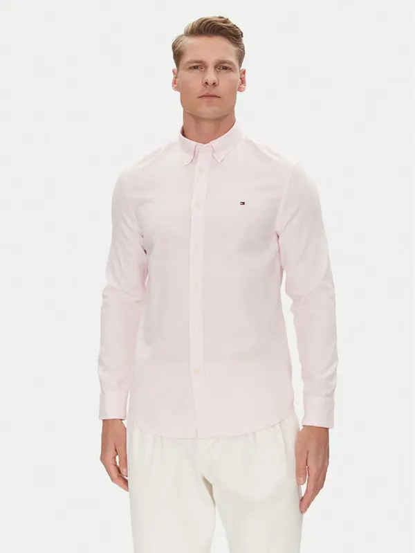 Tommy Hilfiger Tommy Hilfiger Košulja MW0MW38556 Ružičasta Slim Fit