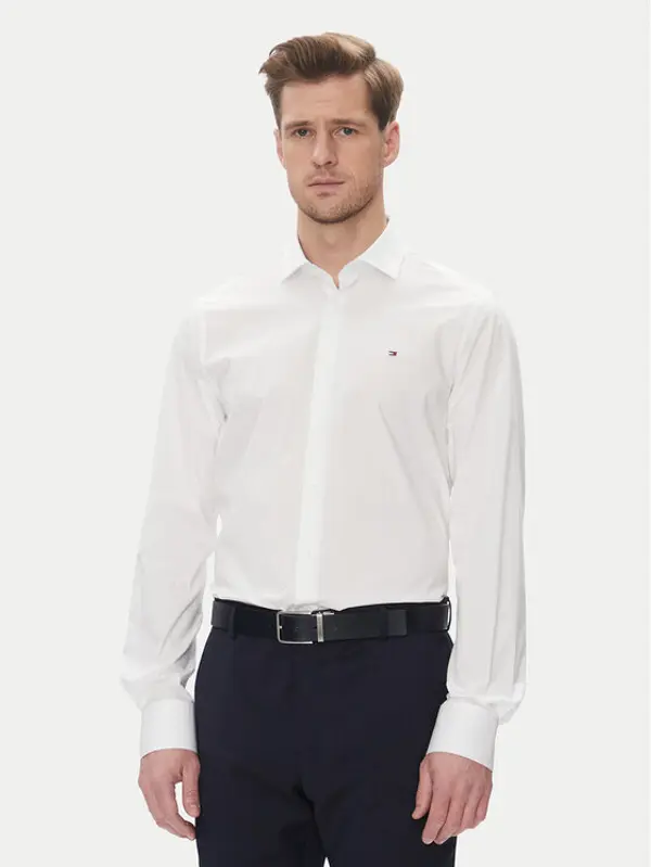 Tommy Hilfiger Tommy Hilfiger Košulja MW0MW39279 Bijela Slim Fit
