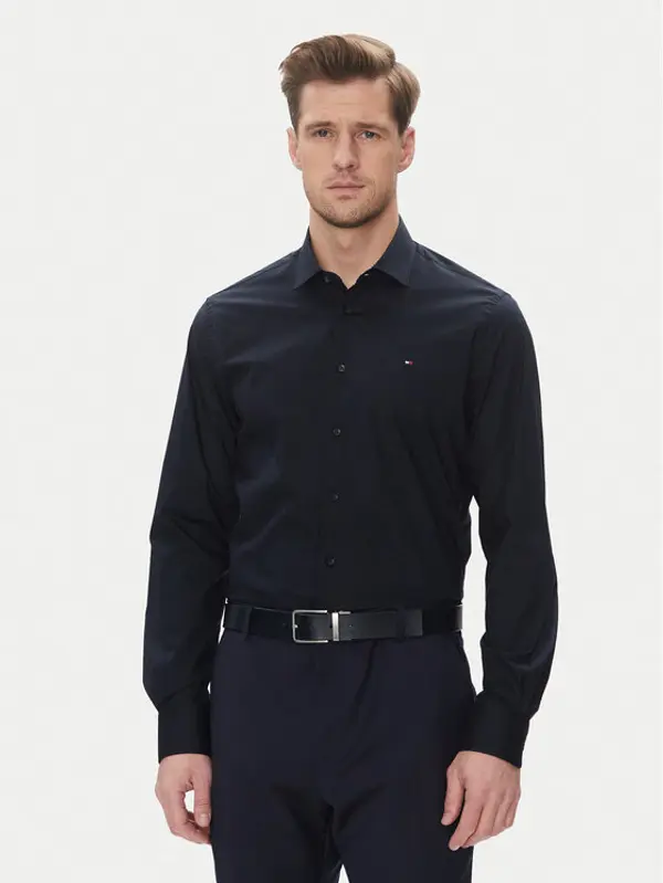 Tommy Hilfiger Tommy Hilfiger Košulja MW0MW39279 Tamnoplava Slim Fit