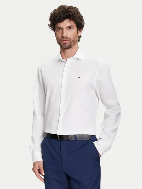 Tommy Hilfiger Tommy Hilfiger Košulja MW0MW39573 Bijela Slim Fit