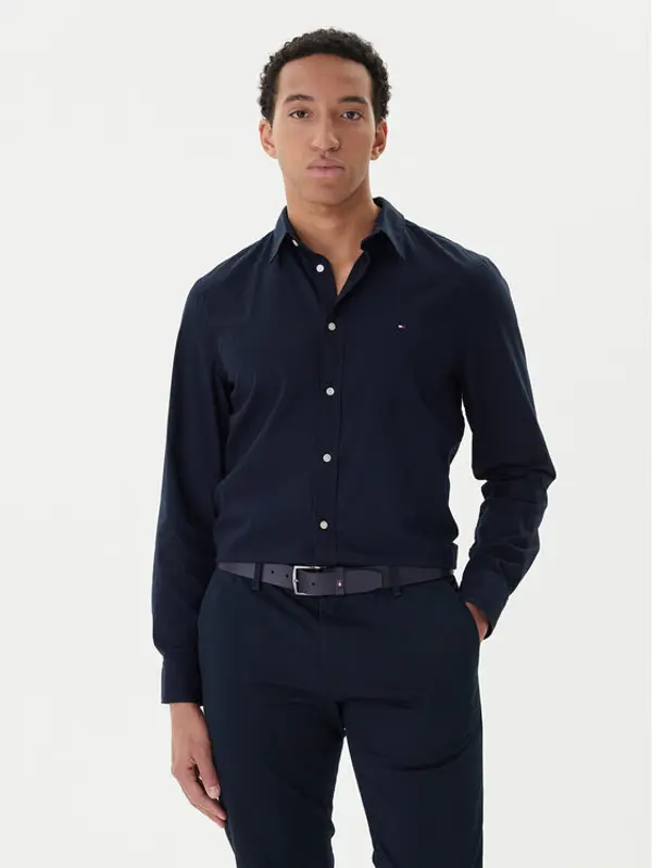 Tommy Hilfiger Tommy Hilfiger Košulja MW0MW40460 Tamnoplava Slim Fit
