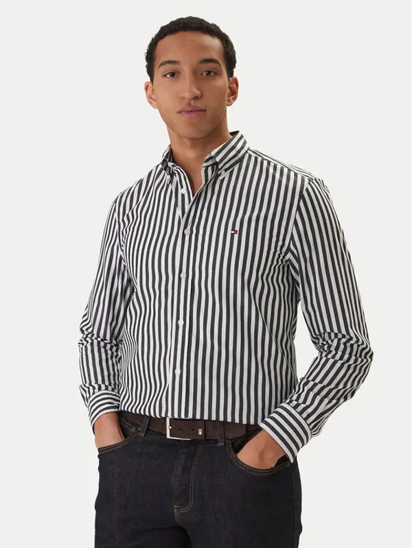 Tommy Hilfiger Tommy Hilfiger Košulja MW0MW42440 Crna Regular Fit