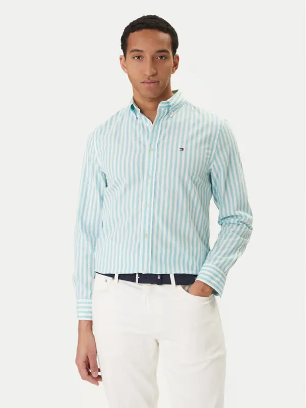 Tommy Hilfiger Tommy Hilfiger Košulja MW0MW42440 Zelena Regular Fit