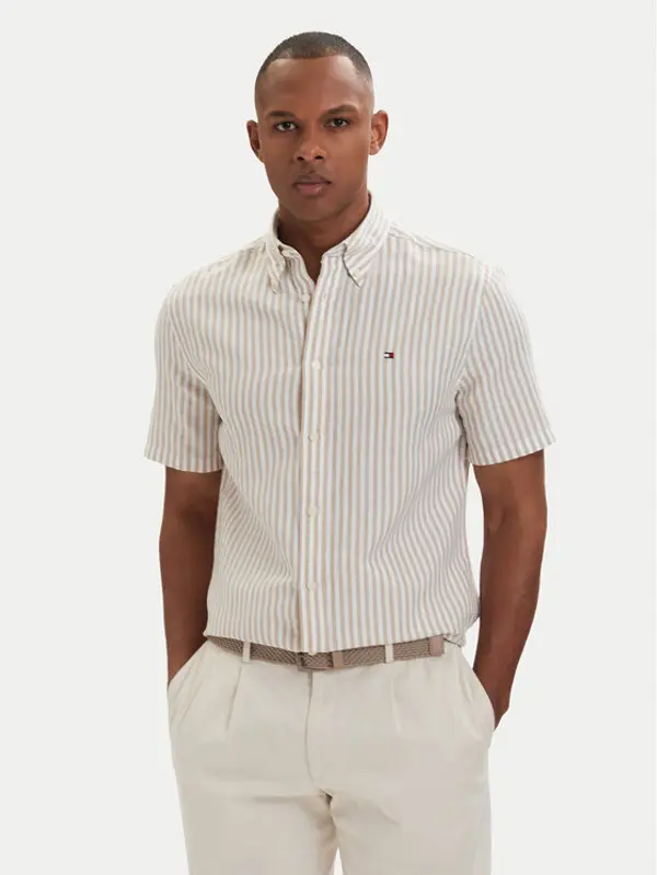Tommy Hilfiger Tommy Hilfiger Košulja MW0MW42449 Svijetlo bež Regular Fit