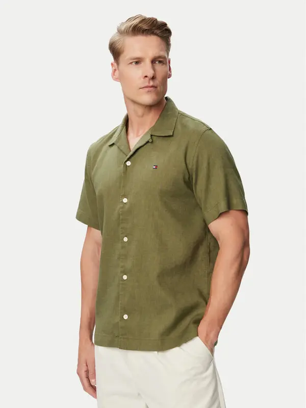 Tommy Hilfiger Tommy Hilfiger Košulja MW0MW43090 Tamno zelena Regular Fit