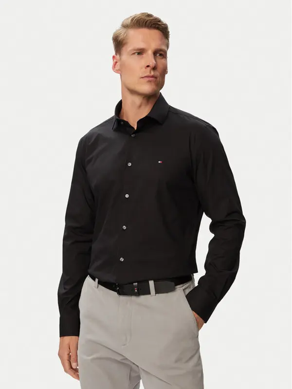 Tommy Hilfiger Tommy Hilfiger Košulja MW0MW43122 Crna Slim Fit