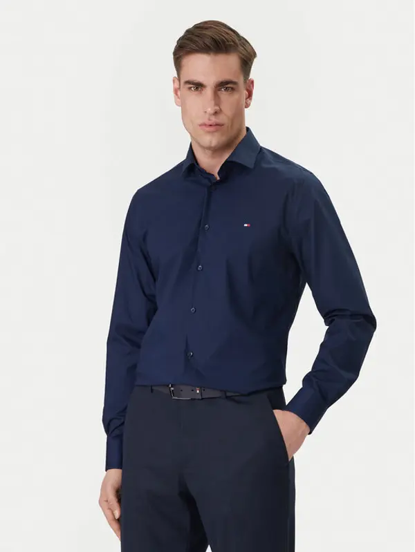 Tommy Hilfiger Tommy Hilfiger Košulja MW0MW43122 Tamnoplava Slim Fit