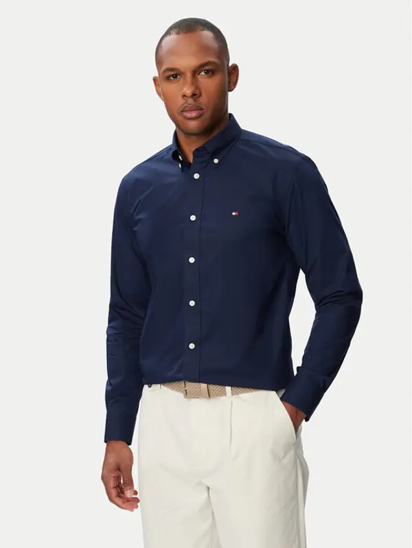 Tommy Hilfiger Tommy Hilfiger Košulja MW0MW43429 Tamnoplava Regular Fit