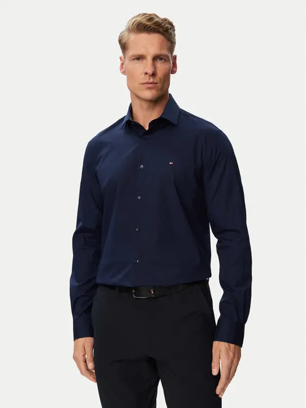 Tommy Hilfiger Tommy Hilfiger Košulja MW0MW43749 Tamnoplava Regular Fit