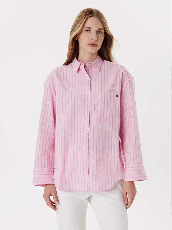 Tommy Hilfiger Tommy Hilfiger Košulja New Easy WW0WW45892 Ružičasta Relaxed Fit