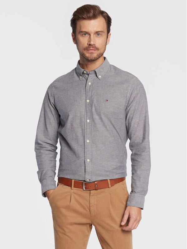 Tommy Hilfiger Tommy Hilfiger Košulja Oxford MW0MW25037 Siva Regular Fit