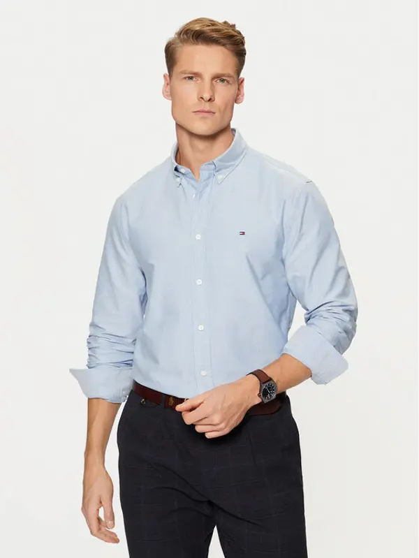 Tommy Hilfiger Tommy Hilfiger Košulja Solid Heritage MW0MW35774 Plava Regular Fit