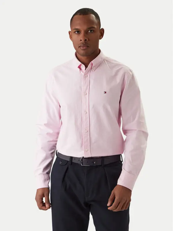 Tommy Hilfiger Tommy Hilfiger Košulja Solid Heritage MW0MW35774 Ružičasta Regular Fit
