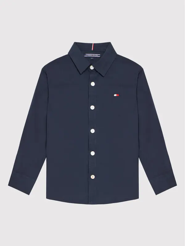 Tommy Hilfiger Tommy Hilfiger Košulja Solid Poplin KB0KB06965 D Tamnoplava Slim Fit