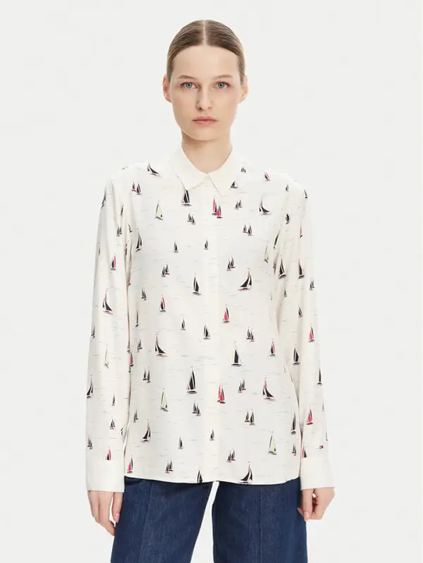 Tommy Hilfiger Tommy Hilfiger Košulja WW0WW44036 Écru Relaxed Fit